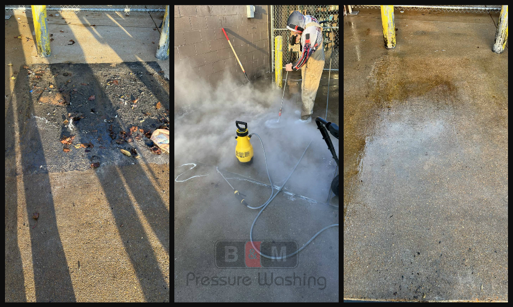 B&M Pressure Washing granite city IL power washing concrete clean